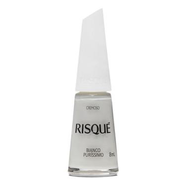 Imagem de Esmalte Risqué Branco Cremoso Bianco Puríssimo 8ml, 8ML, Branco