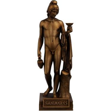 Imagem de Estátua Escultura Ganimedes - Herói Grego (Cor Cobre Antigo)