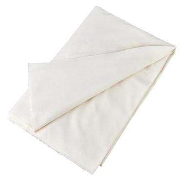 Imagem de MAYJOYDIY Tecido de lona bege 2,2 jardas x 59 polegadas Pano de lona de pato com material de costura de tamanho grande para pintura, costura, artesanato, bolsas, capas de apoio feitas à mão, decoração