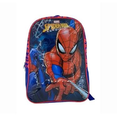 Imagem de StarSchool – Mochila 16” Spider-Man | Painel PVC Cristal, Alças Acolchoadas e Compartimento Amplo | Resistente, Confortável e Perfeita para o Dia a Dia Escolar
