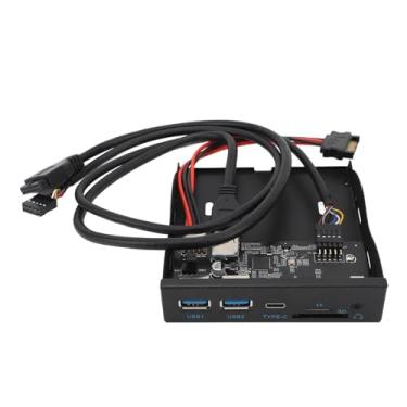 Imagem de KIMISS Painel de Unidade de Disquete USB3.2 GEN1 Tipo C - 5Gbps Plug and Play Hub USB de Painel Frontal de 3,5 Polegadas para XP/7/8/10/11/2003 e Linux