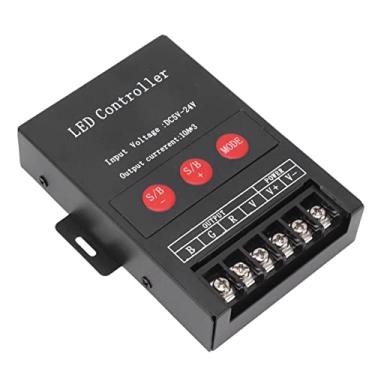 Imagem de LOCADENCE Controlador de LED inteligente, 15 modos de alta potência, controle de fita de LED RGB sem fio com função de armazenamento de memória para KTV Hotel Home, (bateria não incluída)