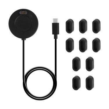 Imagem de BTFO Cabo carregador de relógio, ABS e base de carregamento USB-c de plástico com plugues de silicone antiderrapantes para smartwatches pretos acessórios para suprimentos de relógio