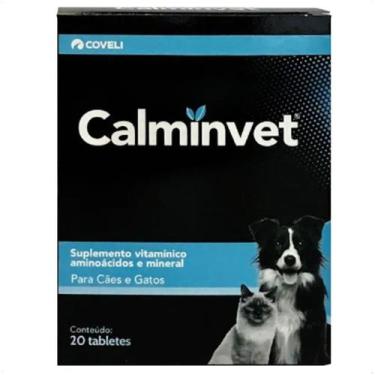 Imagem de Calminvet com 20 tabletes suplemento para cães e gatos coveli
