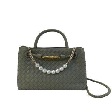 Imagem de VKUOO Bolsa tiracolo de couro KUOO, Verde claro, Medium