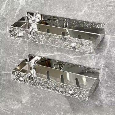 Imagem de Prateleiras de chuveiro, organizador de chuveiro com ganchos, prateleira de chuveiro, usado para banheiro e cozinha