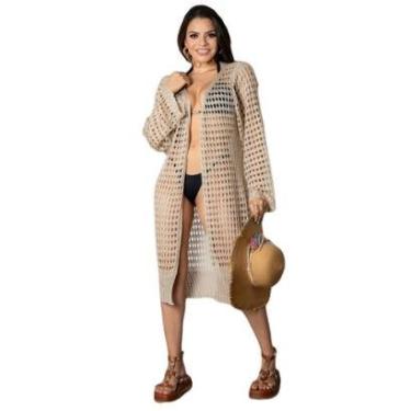Imagem de Saída de Praia Kimono Manga Longa Riviera - Feminina-Feminino