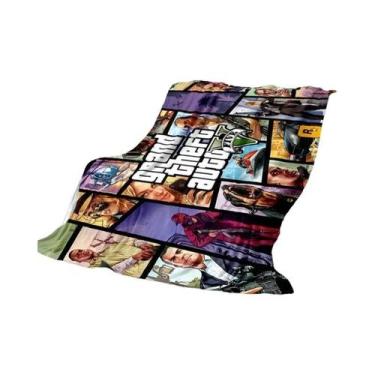 Imagem de Cobertor De Flanela Macio Grand Theft Auto Gamer Para Camas Sofás Piqu