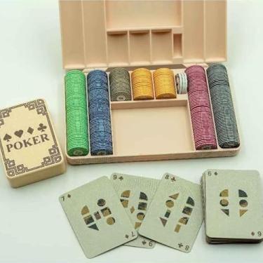 Imagem de Kit Completo de Poker de Viagem Profissional – Maleta Portátil com Fichas e Baralho