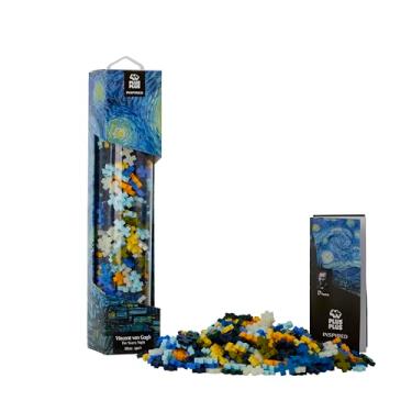 Imagem de PLUS PLUS Conjunto de construção inspirado na história da arte, kit de pintura 3D e materiais de artesanato para crianças, 350 mini peças abertas interligadas - Van Gogh, noite estrelada
