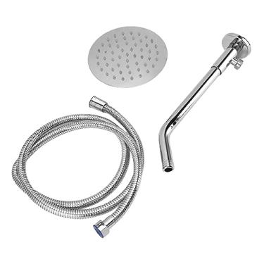 Imagem de Mingzhe Conjunto de Torneira de Chuveiro Aço Inoxidável, Cabeça Chuveiro Alta Pressão Montada na Parede, Rotação 360 ​​graus para Banheiro