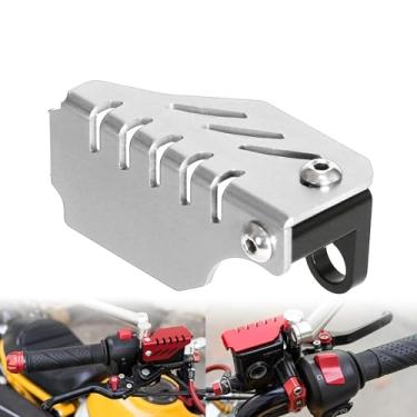 Imagem de Tampa de fluido do cilindro mestre dianteiro macaco compatível com Monkey 125 2018-2024 CT125 Trail 125 2020-2024 acessórios de motocicleta protetor de tampa de tanque de fluido de freio (prata)