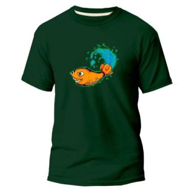 Imagem de Camiseta Algodão Premium Estampa Digital Peixes Laranja DTF - Pavesi, 