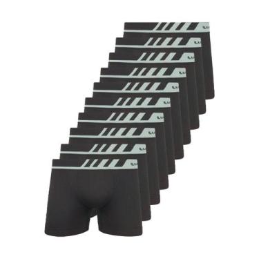 Imagem de Kit com 10 Cuecas Boxer Lupo 671-002, Chumbo, M