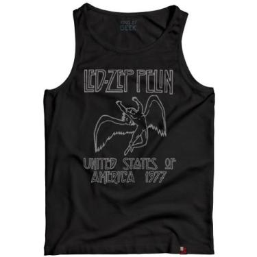 Imagem de Camiseta Regata Led Zeppelin United States 1977 - KING OF GEEK, XG, Pr