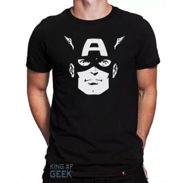 Imagem de Camiseta Capitão América Retrô Camisa Vingadores Filme Marve - KING OF