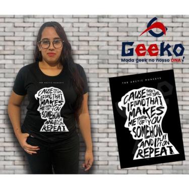 Imagem de Baby Look Arctic Monkeys - Indie - Alternativo - Rock - Geeko, Preto, 