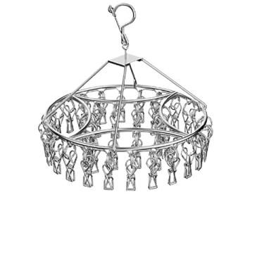 Imagem de Varal De Clips Prendedores Pratico E Retrátil Cabide Para Roupas Para(40pcs redondo)