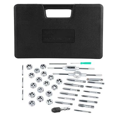Imagem de Solinder Conjunto de Torneiras e Matrizes de 17 Peças, Aço Tratado Termicamente, Medidor Rosca, Ferramentas Manuais para Veículos e Máquinas, Ferramentas Manuais Resistentes