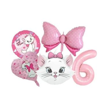 Imagem de Balões De Festa De Aniversário Para Meninas Tema Marie Cat Decoração D