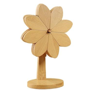 Imagem de Conjunto De Trivetes De | Conjunto Natural Resistente Ao Calor E Antiderrapante - Protetores De Calor De Moinho De Para Cozinha | Para Decoração Doméstica Mesa Escritório Café Caneca Panelas