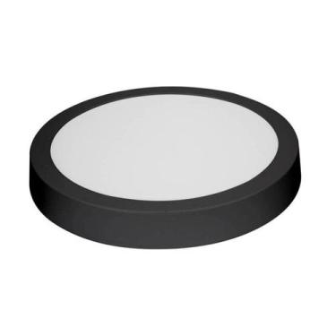 Imagem de Painel de LED Sobrepor Redondo 18W 3.000K Preto 80603001-28 Blumenau