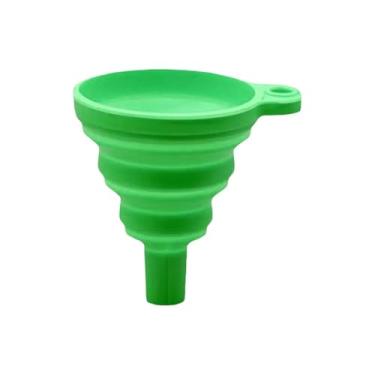 Imagem de Funil de motor de carro universal expansível silicone líquido funil de arruela fluido dobrável portátil auto troca de óleo gasolina (verde)