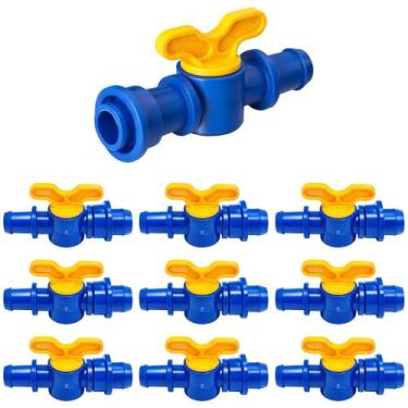 Imagem de Kit 10 Registros Inicial 16mm c/Anilha Mangueira Gotejadora - Agrojet