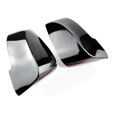 Imagem de Capa De Espelho Retrovisor Padrão De Fibra De Carbono Capa De Espelho Traseiro De Carro Compatível Com BMW 5 6 7 Série F10 F18 F11 F06 F07 F12 F13 F01 2014-2016(Bright black)