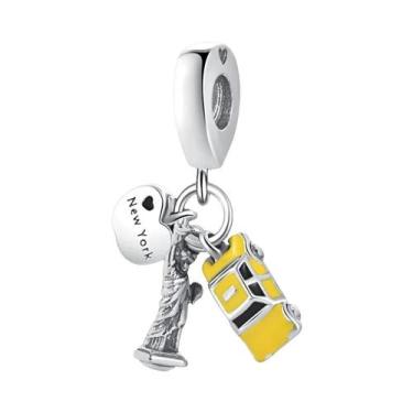 Imagem de Pingente De Pérola Em Prata S925 Sol Lua Estrela Para Pulseira DIY Joi