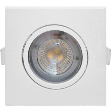 Imagem de SPOT LED QUADRADO DIRECIONAVEL EMBUTIR 5W BRANCO QUENTE 3000k DECOR GA