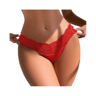 Imagem de Calcinha G-string Floral De Renda Multicolorida Para Mulheres, Sexy E 