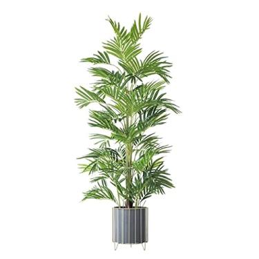 Imagem de SLGGPJBU Plantas falsas planta artificial estilo nórdico árvore artificial sala de estar interior planta verde chão bonsai decoração interior árvore falsa plantas artificiais interior exterior, altura