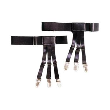 Imagem de Clipes Para Camisa De Terno Branco Unissex 2pcs Suspensórios Antiderra