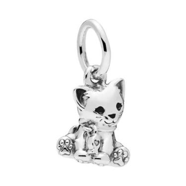 Imagem de Pingente De Prata 925 Para Pulseira DIY Cão Gato Anjo Abelha Sapato De