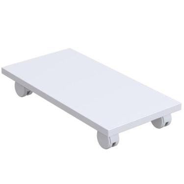 Imagem de Suporte Para Cpu Com Rodízios Cyber L03 Branco - Lyam Decor