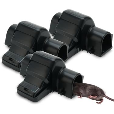 Imagem de Armadilhas para Ratos Internas e Externas – Pacote com 3 Armadilhas Grandes para Ratos de Entrada Dupla Externa e Interna para Casa, Jardim e Restaurante com 99,9% de Taxa de Armadilhas | Fácil de