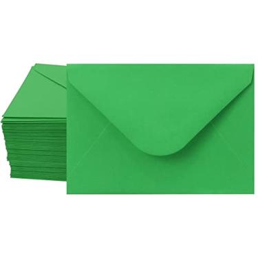 Imagem de 150 pacotes de envelopes de vale-presente, mini envelopes pretos, porta-cartões de presente, envelopes de cartão de visita (10 x 7 cm) (verde)