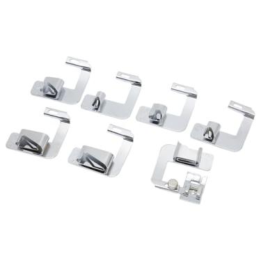 Imagem de Calcador de bainha enrolada, kit de costura multifuncional com 7 tamanhos para vários tecidos, compatível com