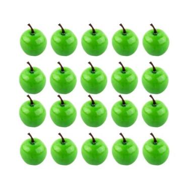 Imagem de Maçãs Artificiais Vermelhas, 20 Peças, Frutas Falsas Realistas, Decora