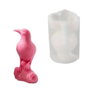Imagem de Molde De Silicone 3D Em Forma De Corvo Para Velas Aromáticas Artesanai