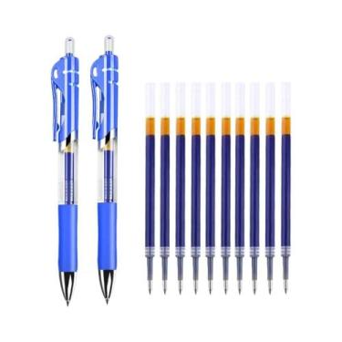 Imagem de Canetas Gel Retráteis De Tinta Azul 0.5mm, Material De Escritório Esté