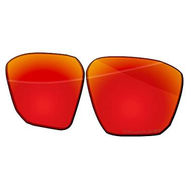 Imagem de Ensky Lentes de reposição HardyShield para óculos de sol Oakley Targetline OO9397, Vermelho escarlate - polarizado estampado, Targetline