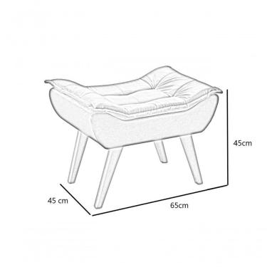 Imagem de Puff Decorativo Opalla Suede Para Sala Unidecor Rosa