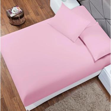 Imagem de Jogo de Lençol King Size 3 Peças Soft Cama Fronha e Lençol Elástico - 