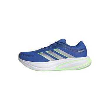Imagem de adidas Tênis de corrida masculino Response 2, Azul/Prata Metálico/Lime Burst, 46