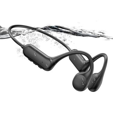 Imagem de Fone de Condução Óssea Bluetooth 5.3, IPX8 À Prova Dágua, 32GB Mem Interna, Natação e esp. Aquáticos-Unissex