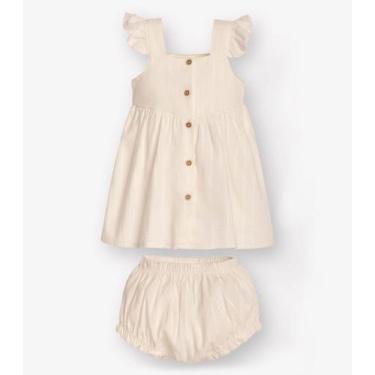 Imagem de Vestido com Calcinha Bebê Trick Nick Bege, 3, Bege