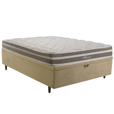 Imagem de Cama Box Baú Casal Herval Hórus, 74x138x188 cm, Molas Ensacadas