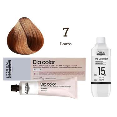 Imagem de Tonalizante Dia Color 7 Louro + Emulsão Reveladora 15v  L'Oréal Profes